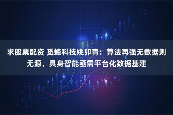 求股票配资 觅蜂科技姚卯青：算法再强无数据则无源，具身智能亟需平台化数据基建